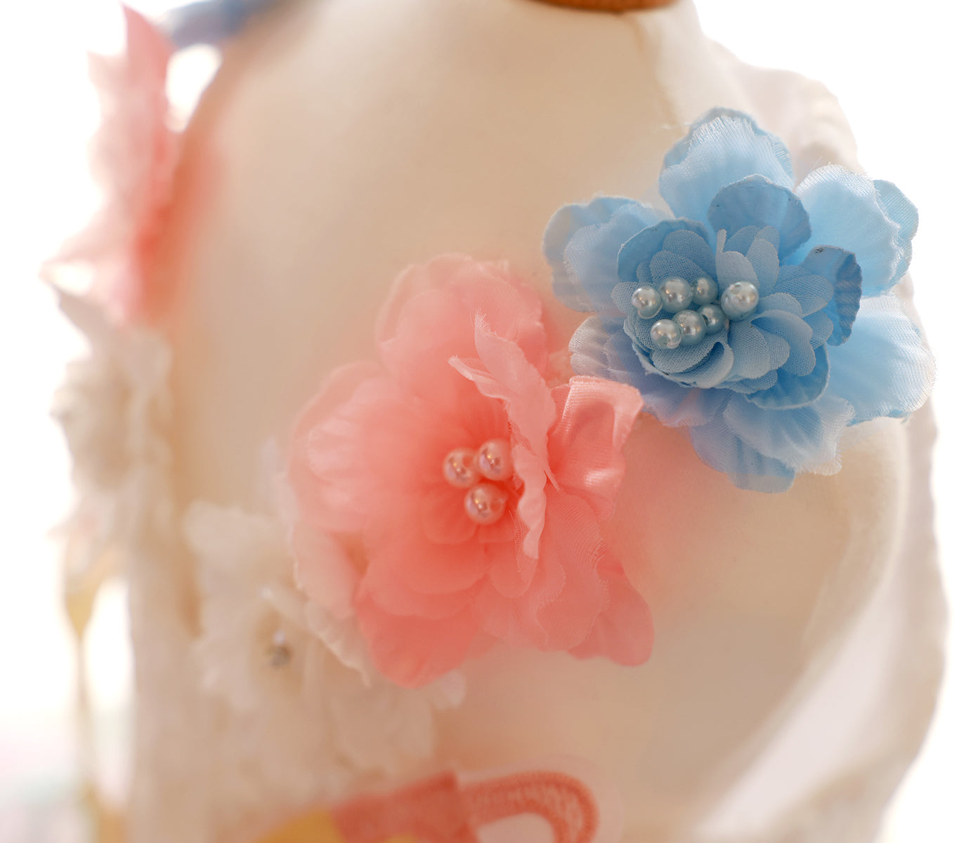 Handmade Pastel Butterfly Fairy Princess Dog Dress – Rainbow Layered Organza Couture Gown for Weddings, Birthdays & Photo Shoots