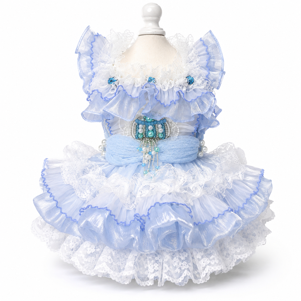 Handmade Cinderella Puppy Costume Dog Dress