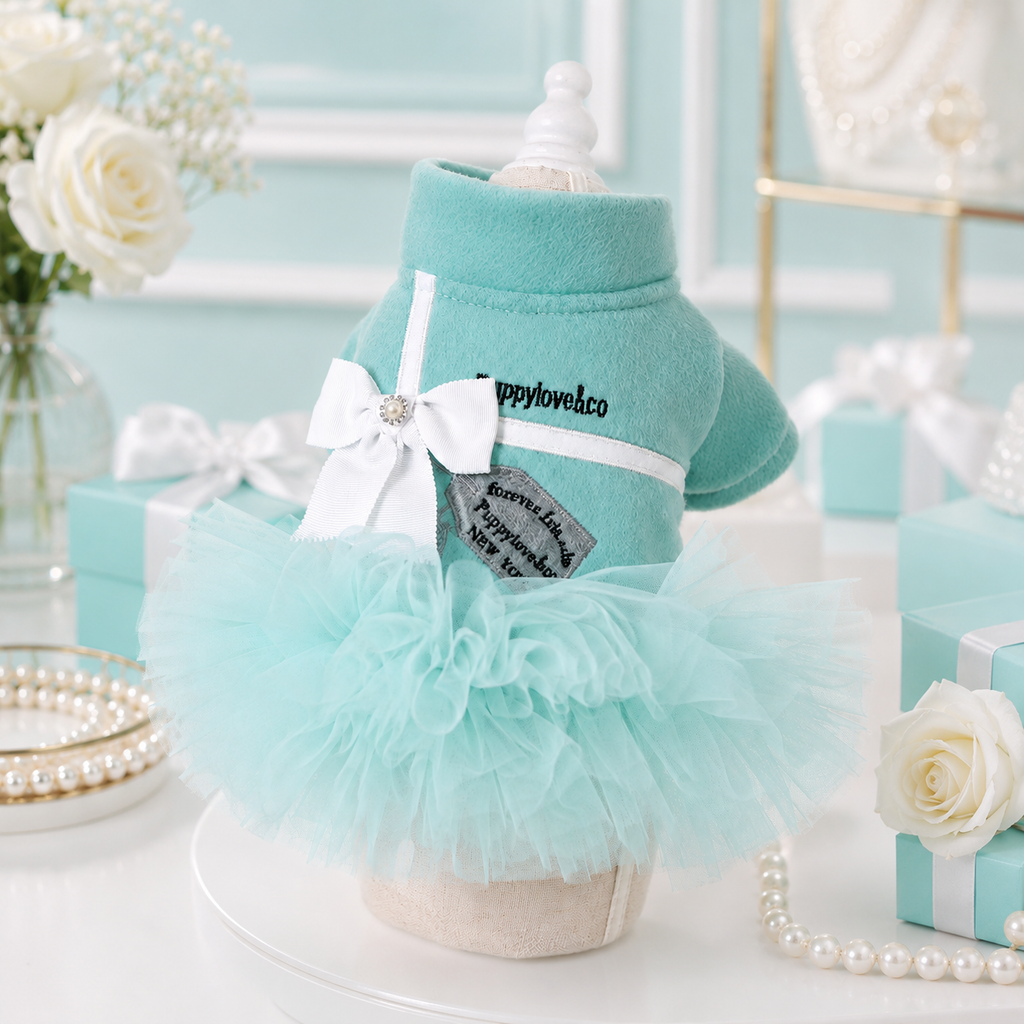 Elegant Tutu Dog Dress Tif**** Blue