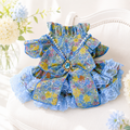 Pet dress Baroque style floral