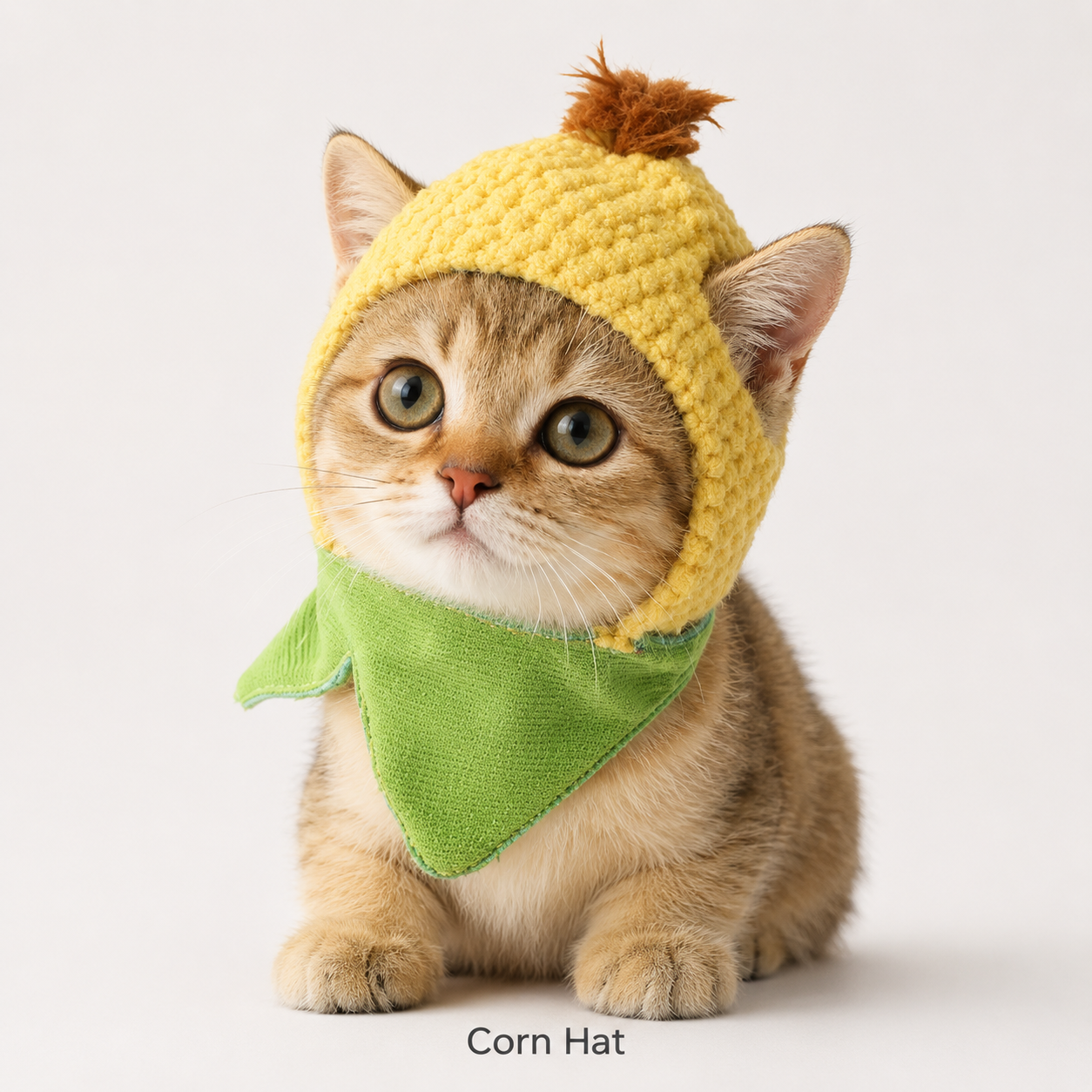 Cute Fruit & Vegetable Pet Hat Collection Banana Corn Peach Apple Cat Costume Hat for Cats & Small Dogs