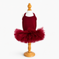 Princess Tulle Dog Dress – Soft Ribbed Puppy Tutu Dress for Small Dogs Birthday Party Outfit