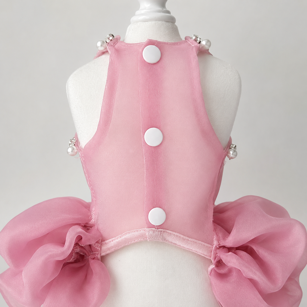 Pet Dress Pearl Diamond Crown 2 Colors