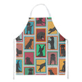 Lots of Black Labrador Retriever Apron Cooking Kitchen Server Baking Crafts Gardening for Adult Women Men, Unisex, Large, Multicolor