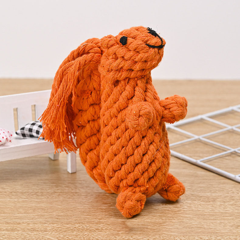 Cotton Rope Dog Toy – Cute Animals Chew