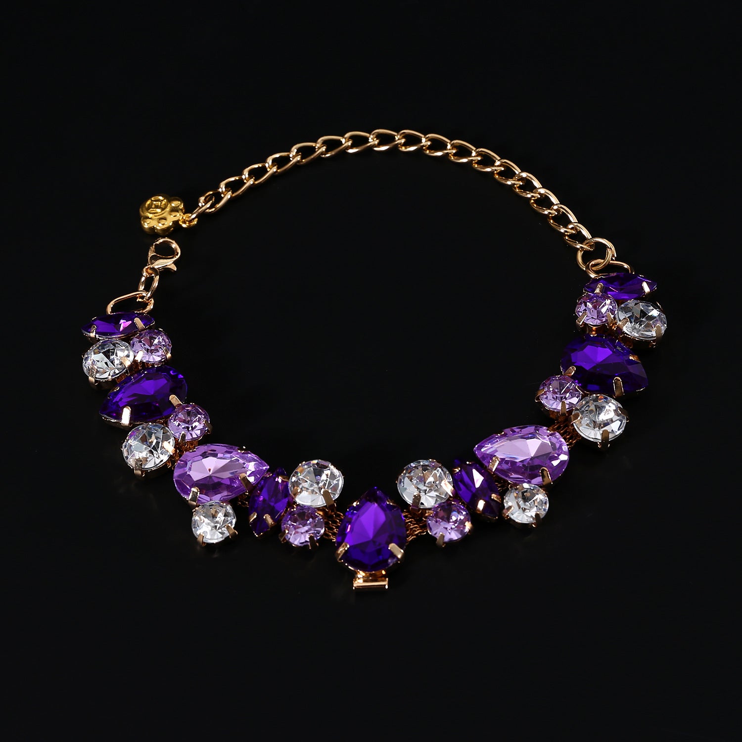 Luxury Crystal Pet Necklace – Rhinestone Dog Jewelry Collar for Small Dogs & Cats