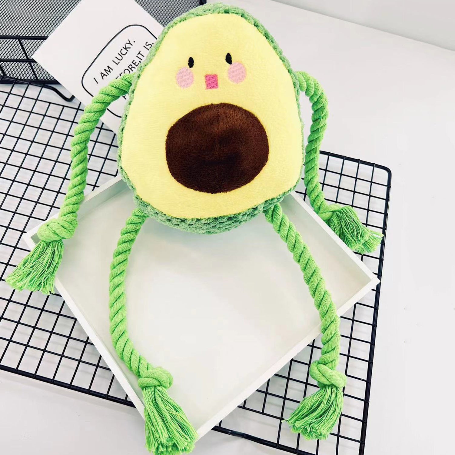 Cute Plush Dog Rope Toy – Avocado Octopus Owl Chew Toy for Puppies & Small Dogs