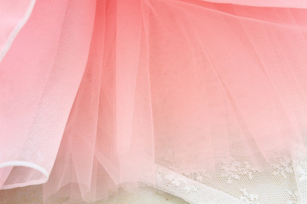 Blush Sakura Princess Dog Dress – Luxury Pink Floral Wedding Gown with Long Train