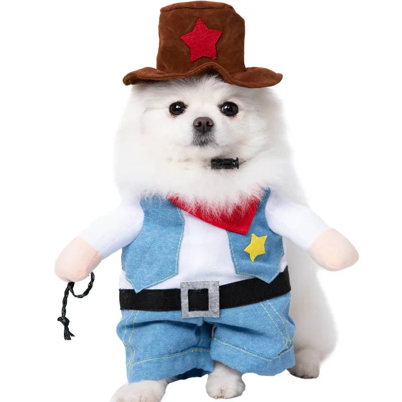 1PCS Halloween Dagger Pet Transformation Dress Festival Funny Knife Holding Dog Clothes Cat Standing Dress Pet Dress Up