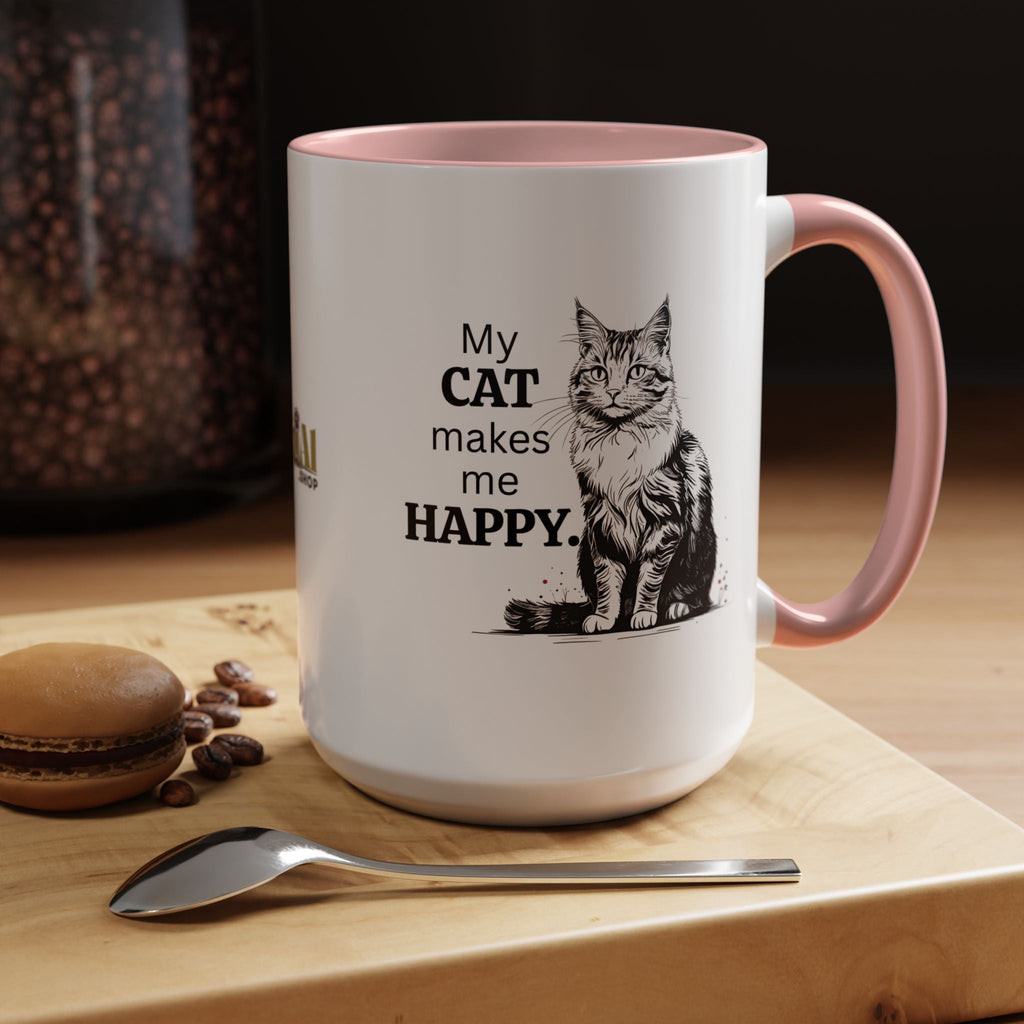 Cat Lover's Accent Coffee Mug: Perfect Gift for Cat Owners