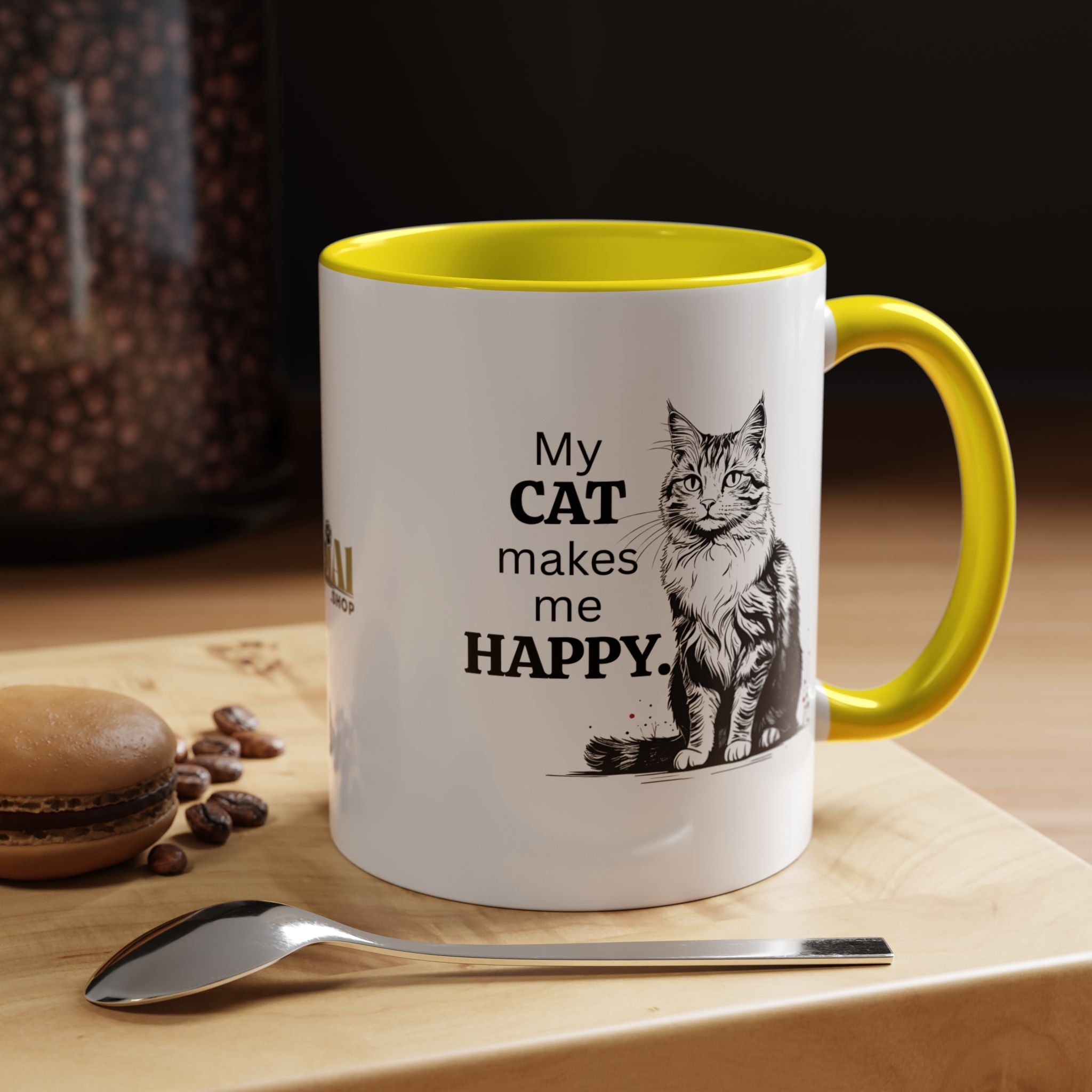 Cat Lover's Accent Coffee Mug: Perfect Gift for Cat Owners